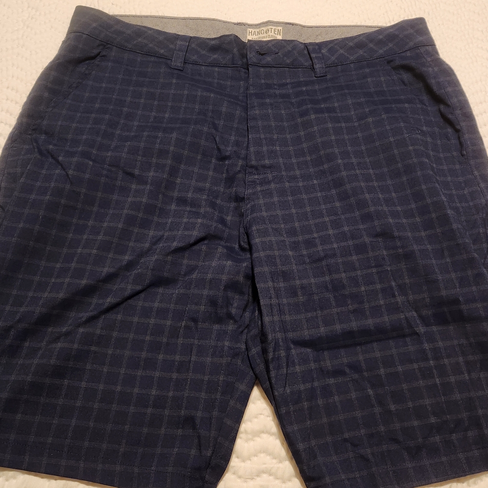 Hang Ten Men's Blue Checkered Shorts Size 36